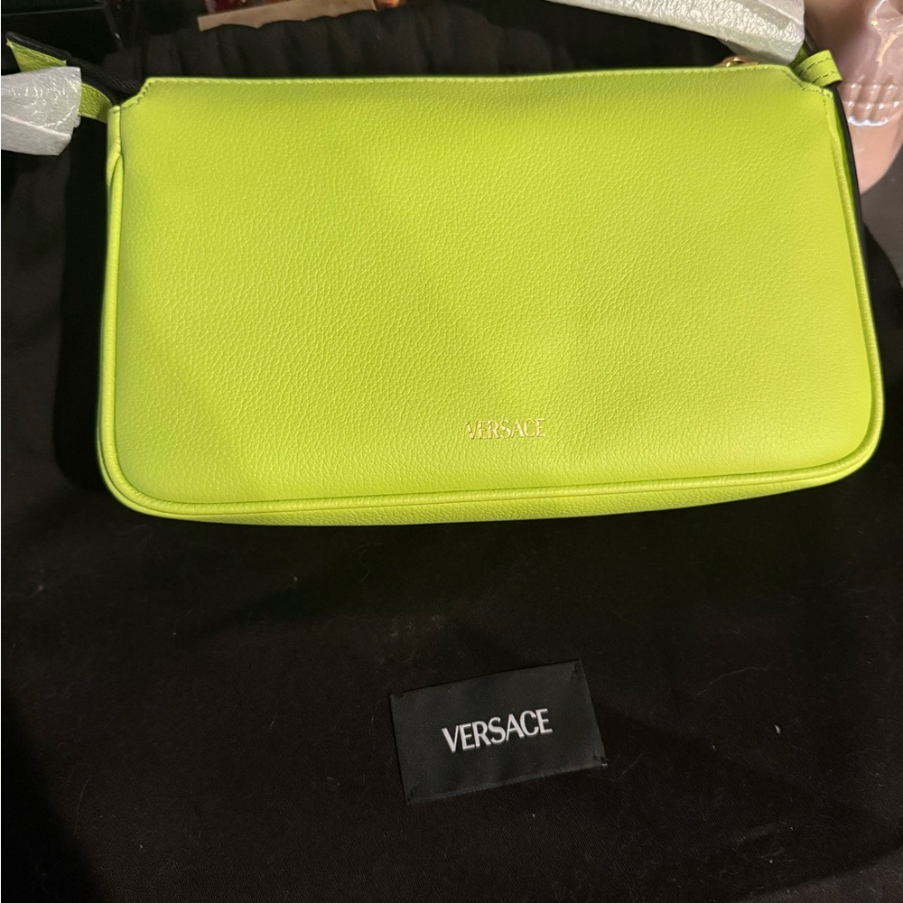 Versace Lime Green Leather bag - Picture 2 of 4